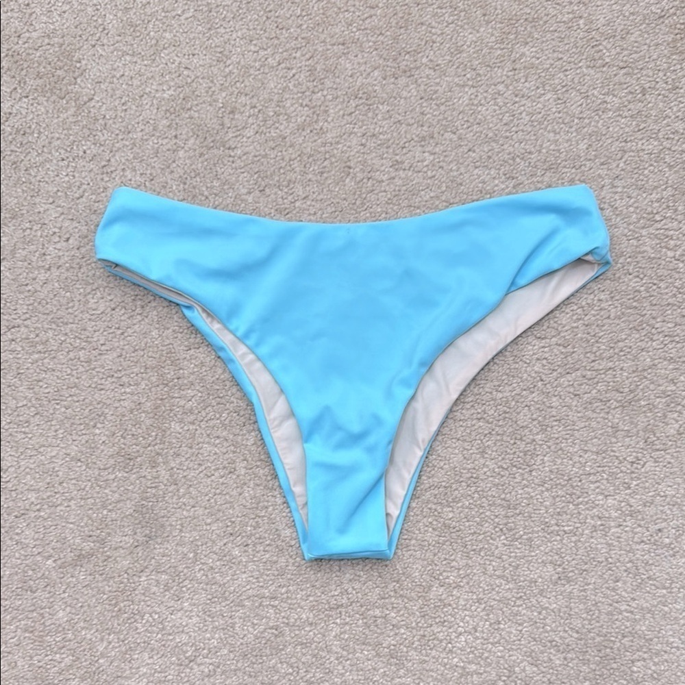 NWOT Bahia Maria Low Rise Cheeky Sofia Light Blue Bikini Bottom Size Large